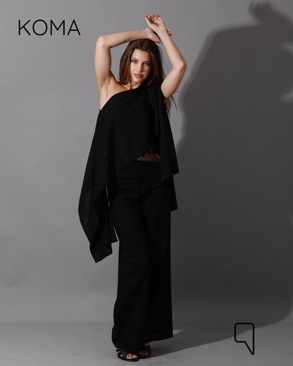Piera Butterfly Co-Ord - Black
