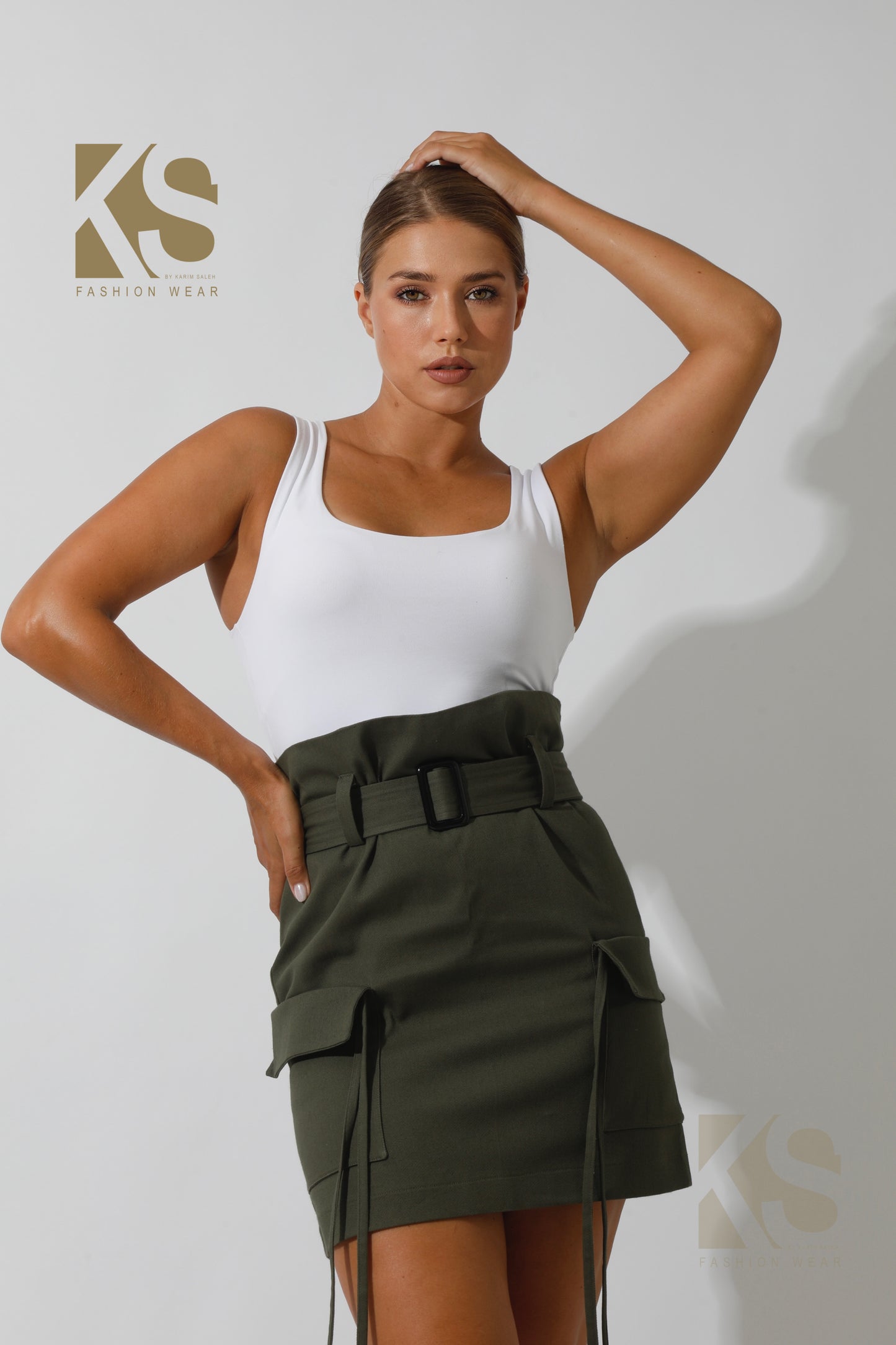 Baggi Short Skirt - Olive