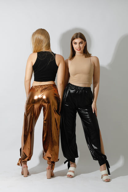 Side Slit Trousers - Black