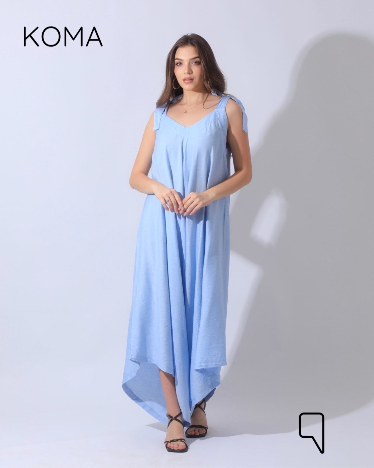Tied Up Lose Jumpsuit - Baby Blue