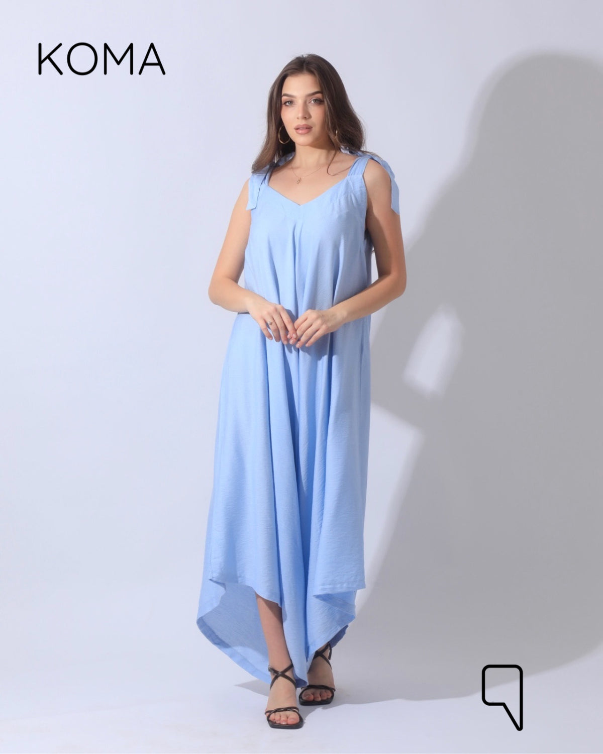 Tied Up Lose Jumpsuit - Baby Blue