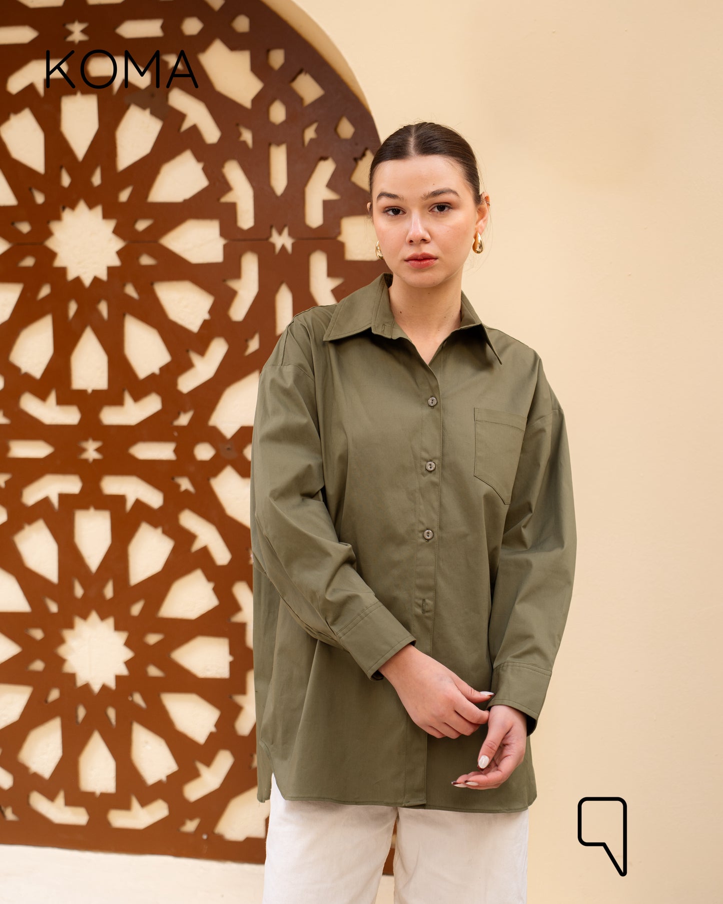 Marta Long Sleeves Shirt - Beige