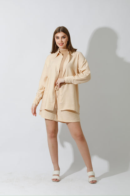 Lose Fit Shorts - Beige
