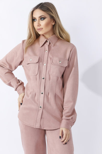 Suede Shirt - Pink