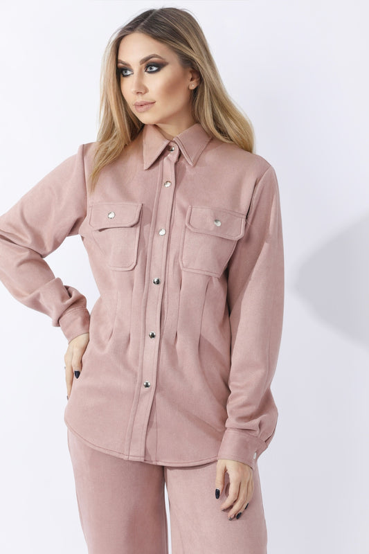 Suede Shirt - Pink