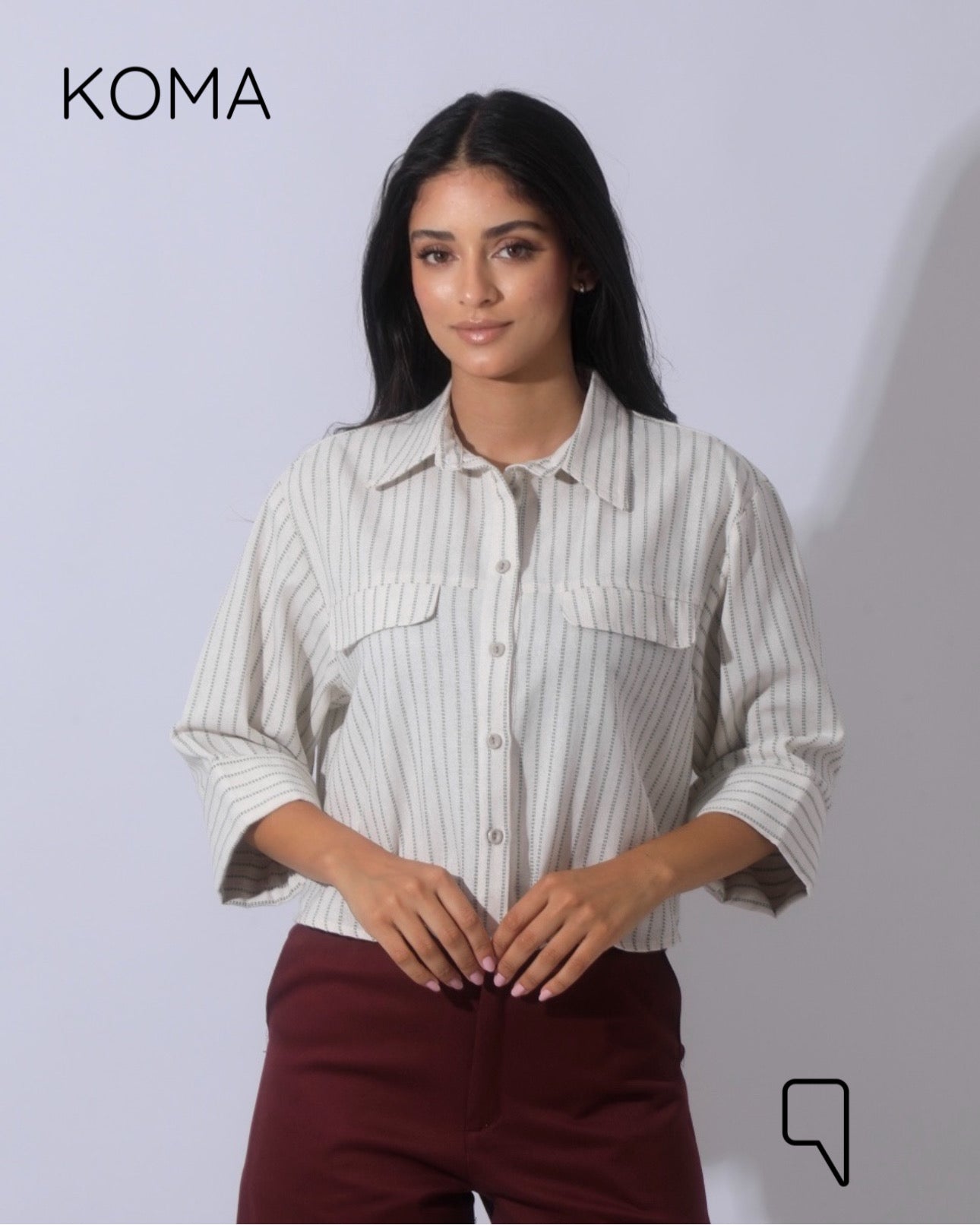 Paloma Striped Blend Shirt - Olive