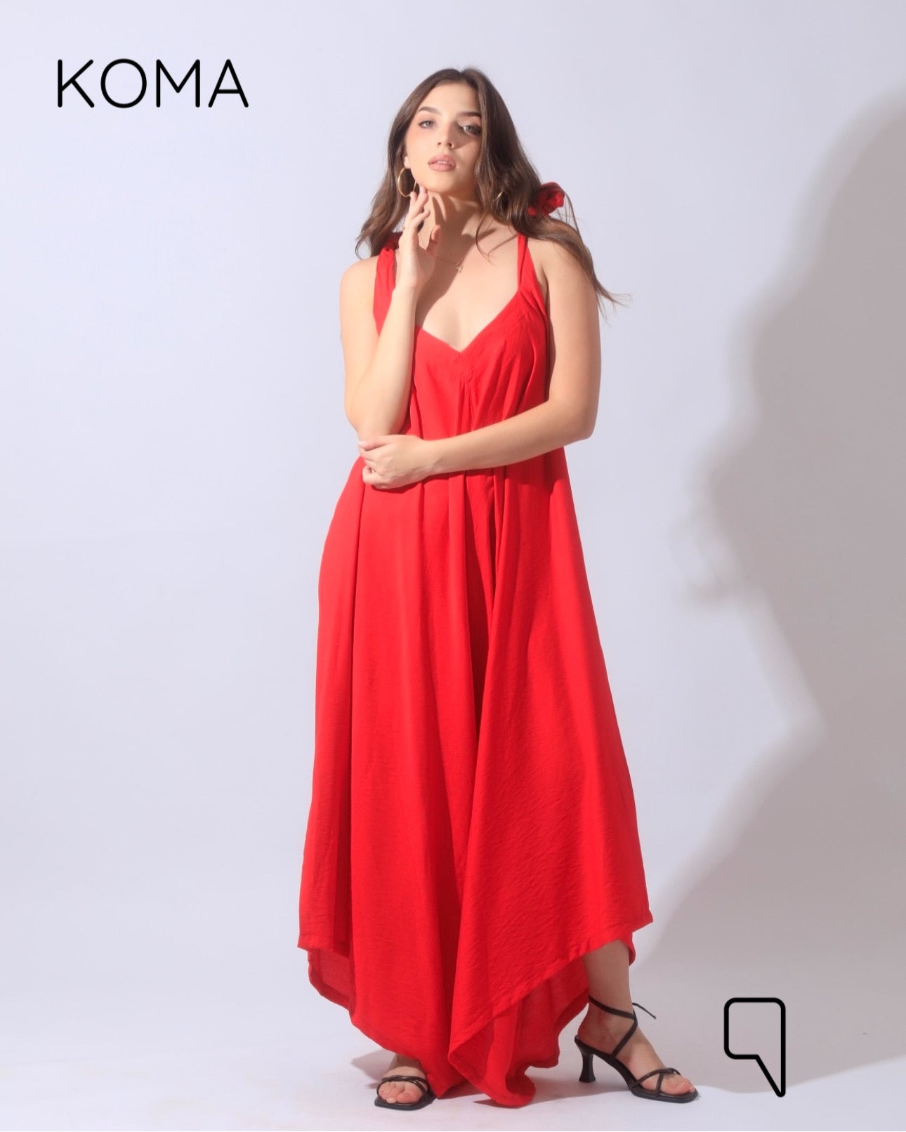 Tied Up Lose Jumpsuit - Red