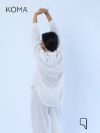 Matilda Long Sleeves Shirt - Striped Beige