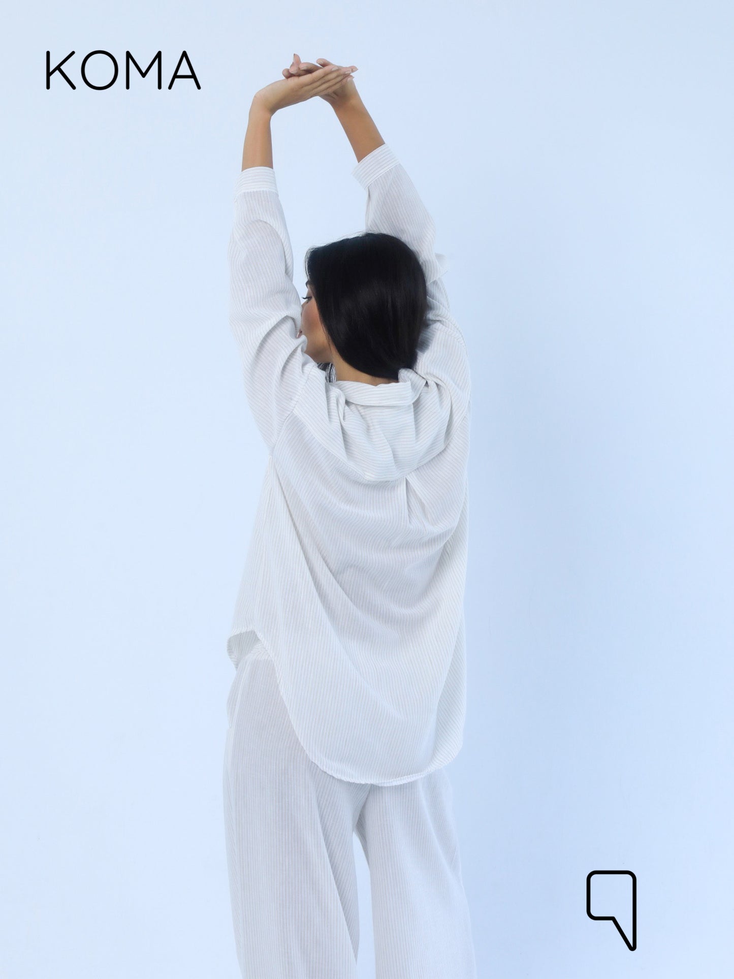 Matilda Long Sleeves Shirt - Striped Beige