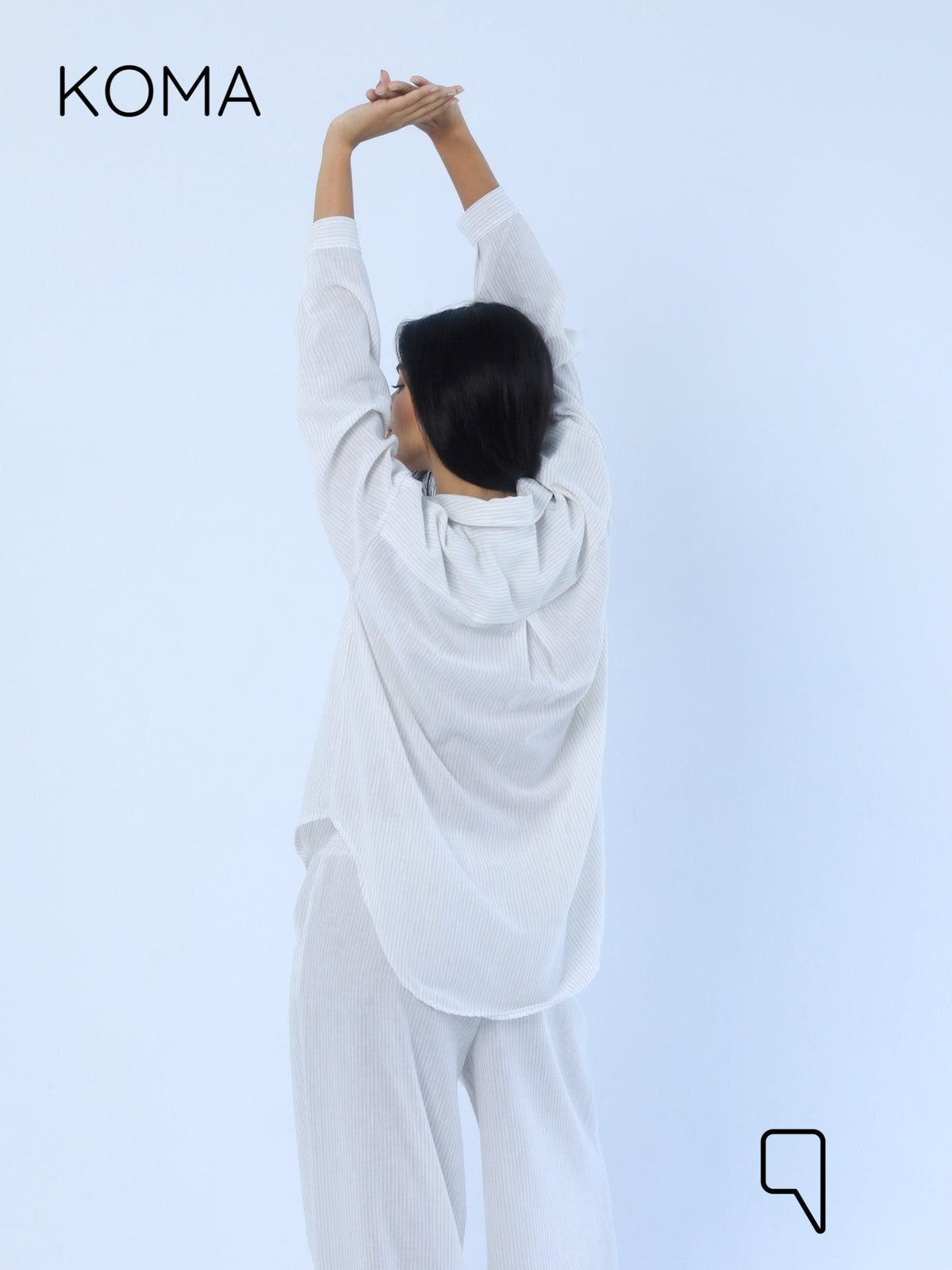 Matilda Long Sleeves Shirt - Striped Beige