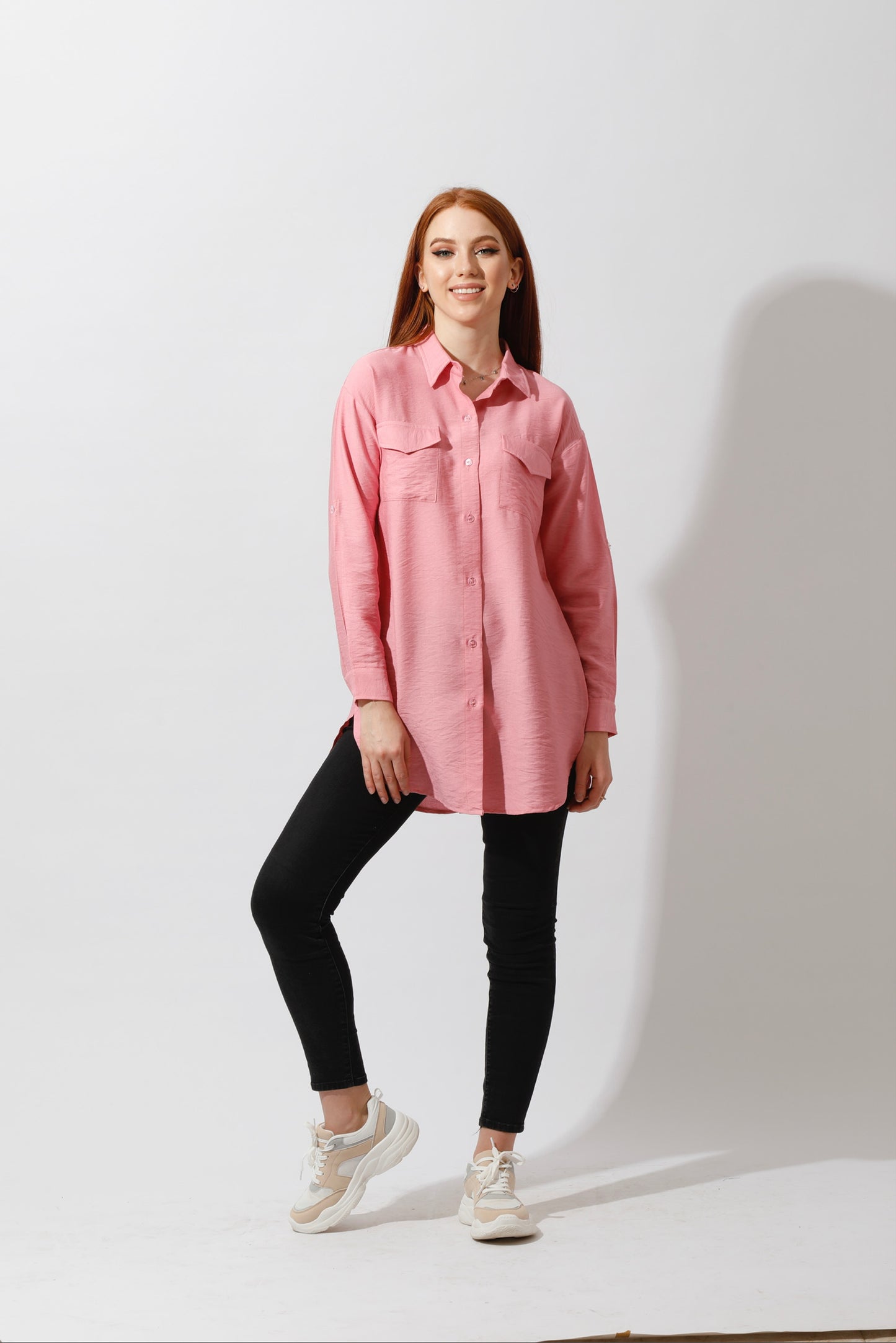 Shirt ‏with Two Pockets - Rose