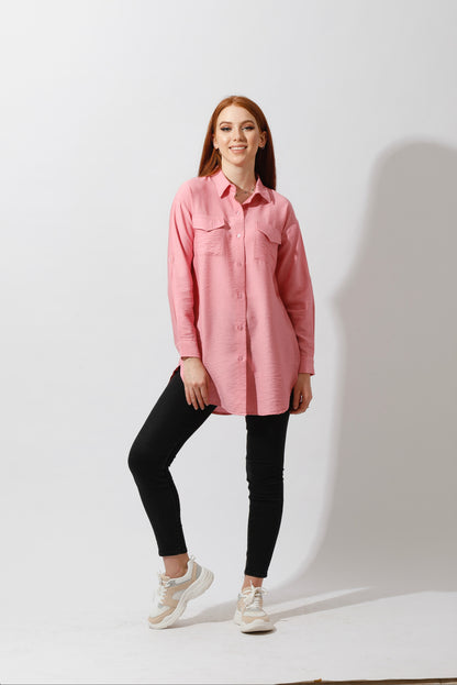 Shirt ‏with Two Pockets - Rose