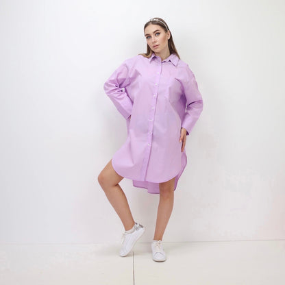 Oversized Shirt Dress - Lavender