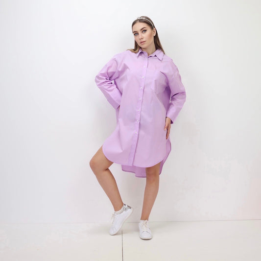 Oversized Shirt Dress - Lavender