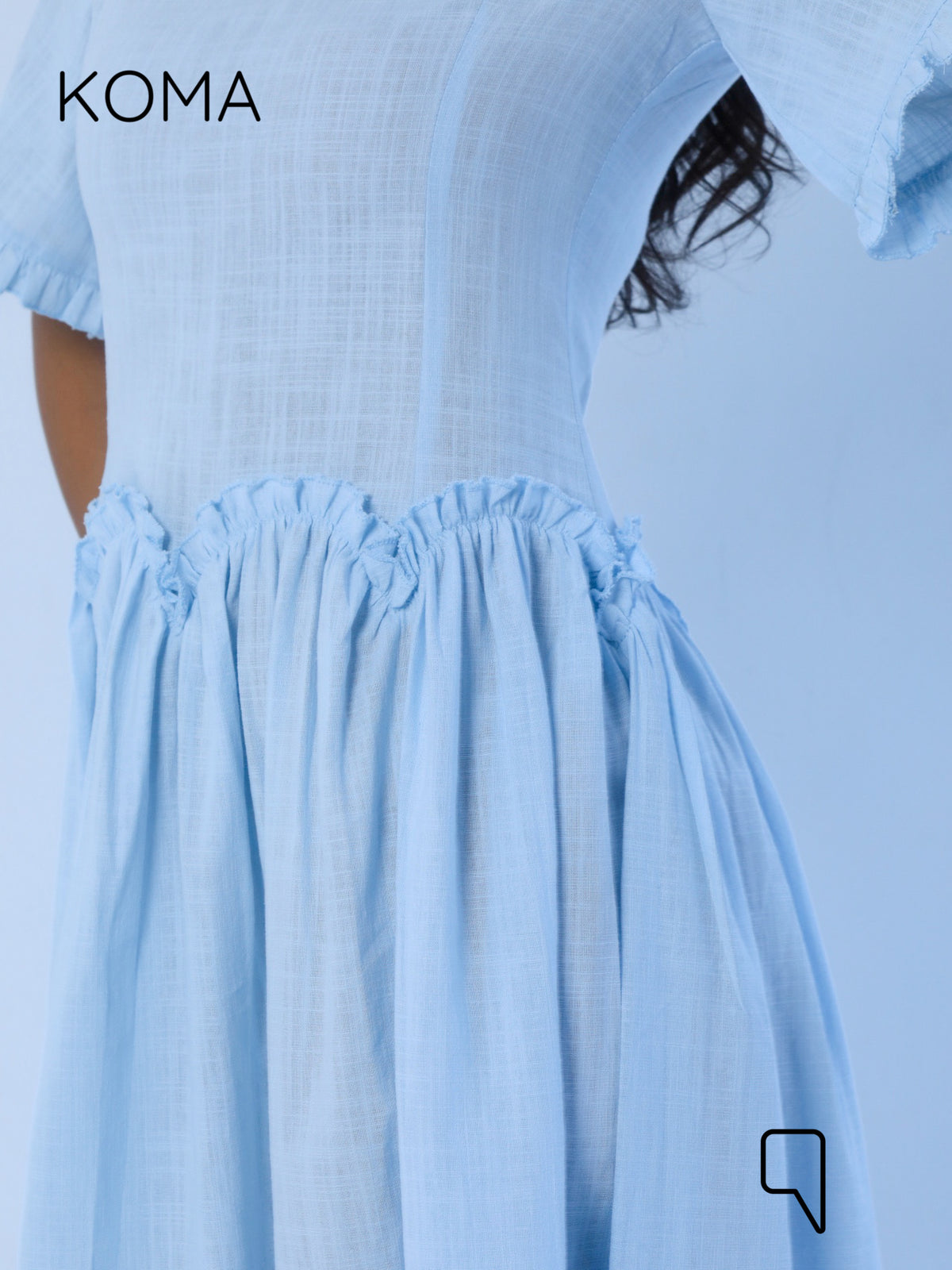 Eve Midi Blend Dress - Baby Blue