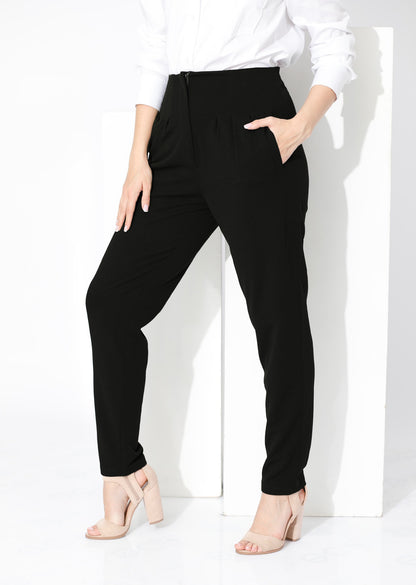 High Waist Trousers - Black