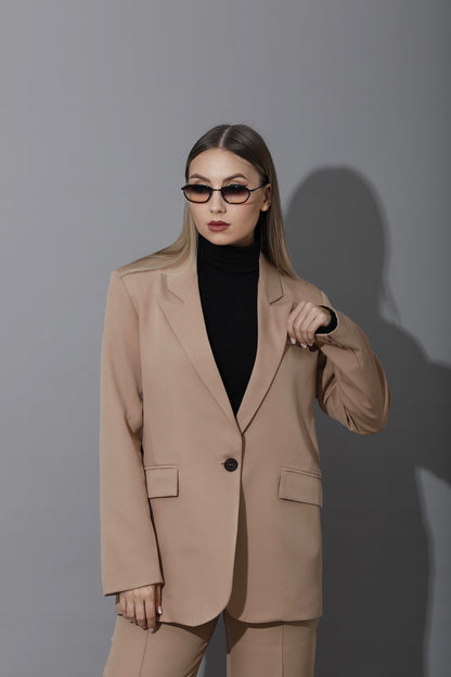 Tailored Oversized Suits - Beige