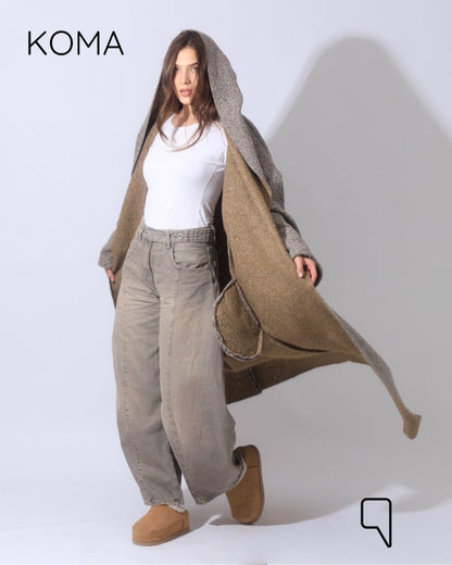 Arlette Hoodie Coat - Beige