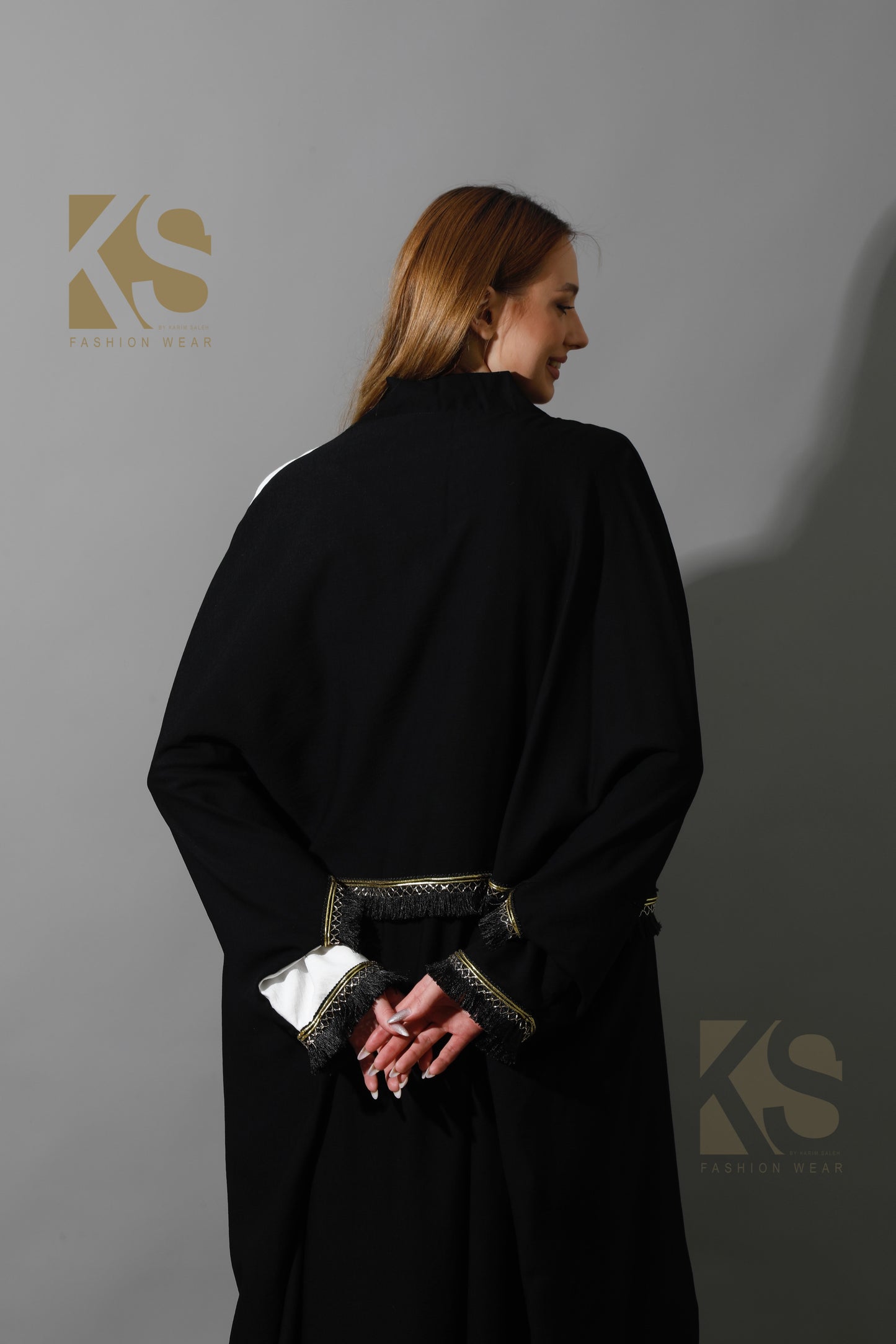 Lose Double Color Kaftan - Black X White