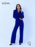 Uma High Waist Trousers - Electric Blue