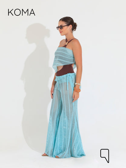 Paula Flare knitted Pants - Mint