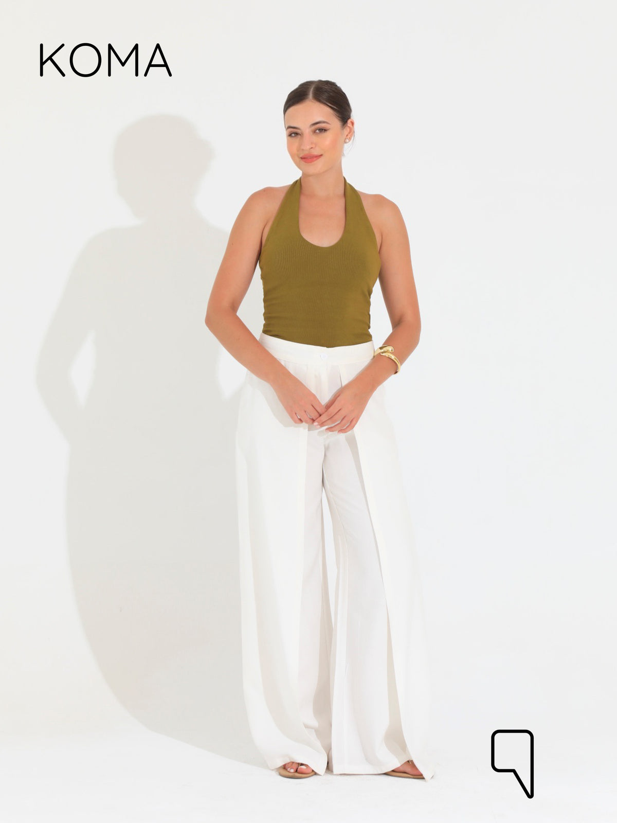 Kendra Double Layer Trousers - White