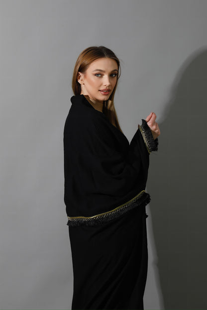 Lose Double Color Kaftan - Black X White