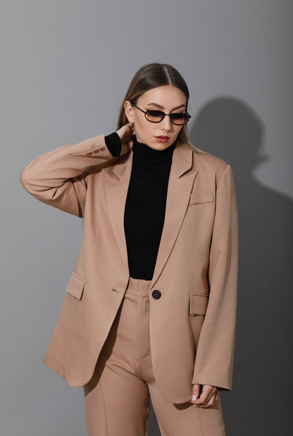 Tailored Oversized Suits - Beige