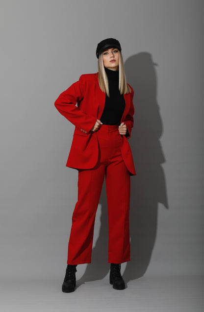 Tailored Oversized Suits - Red
