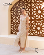 ivanna Midi Blend Dress - Beige