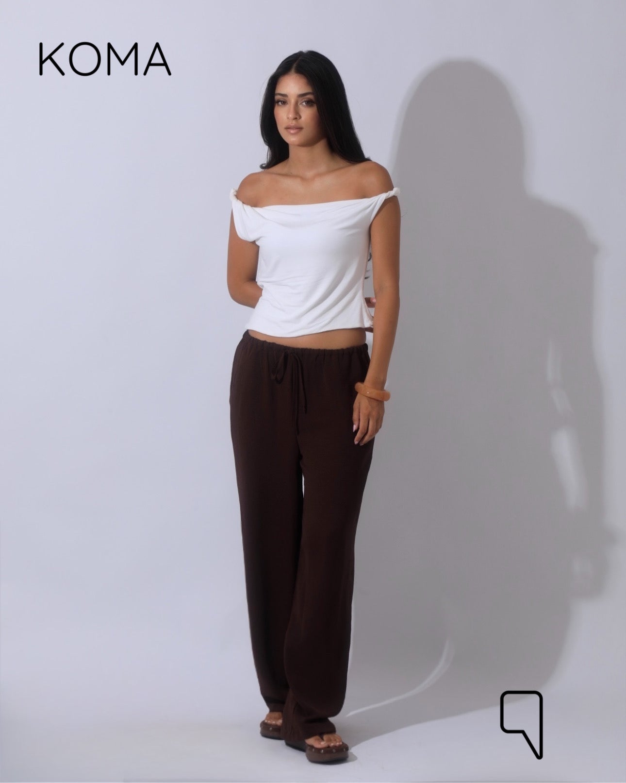 Elsie Lose Fit Trousers - Brown