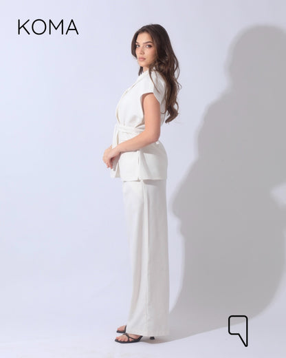 Tied Up Lose Jumpsuit - White