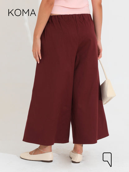 Violet Culottes Trousers - Maroon