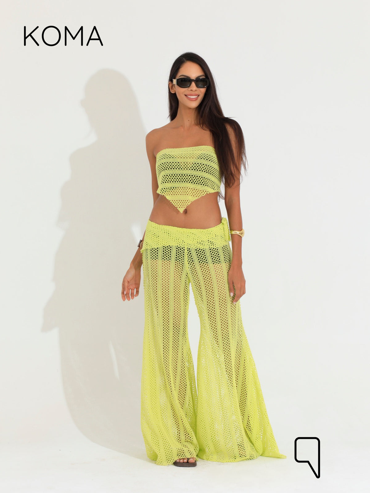 Paula knitted Top - Lime Green