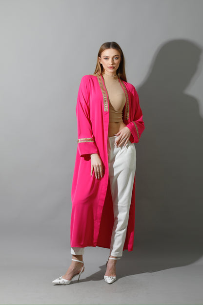 Long CBH Kaftan - Barbie Pink