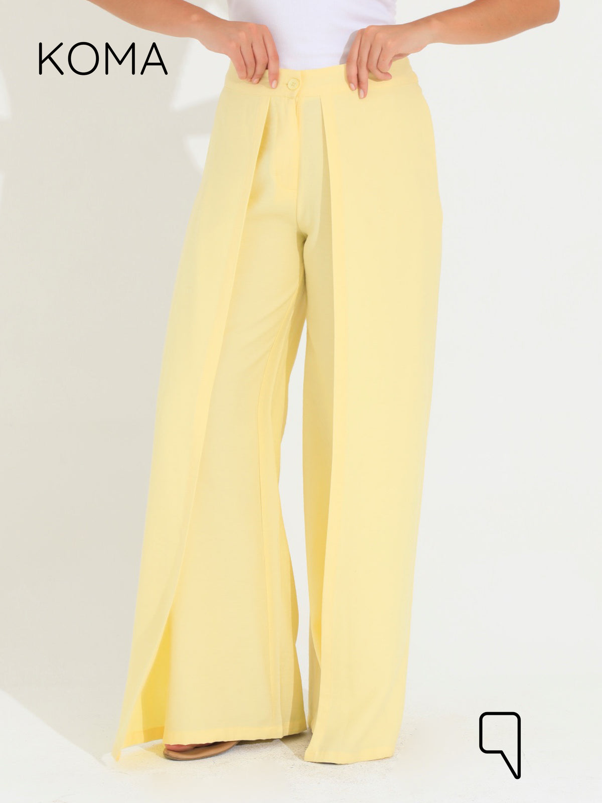 Kendra Double Layer Trousers - Yellow