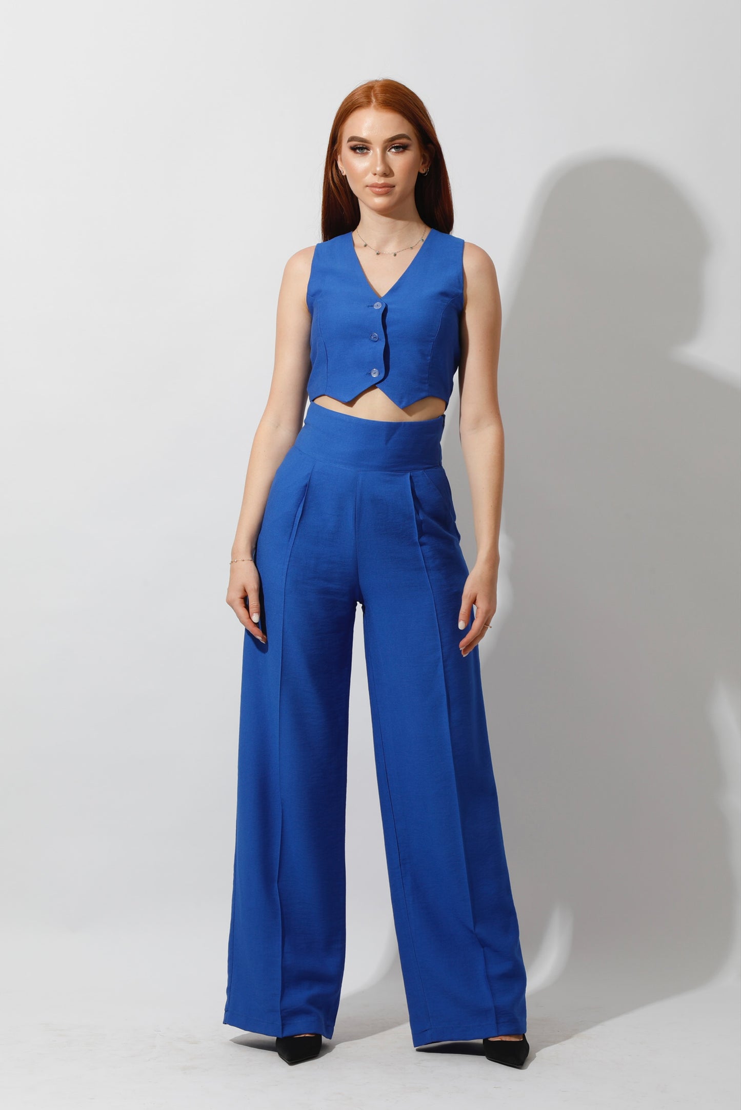 Co-Ord Vest Set - Electric Blue
