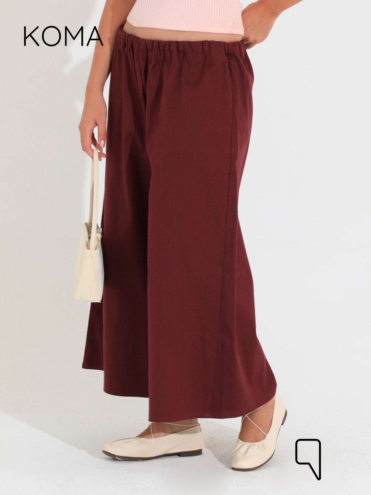 Violet Culottes Trousers - Maroon