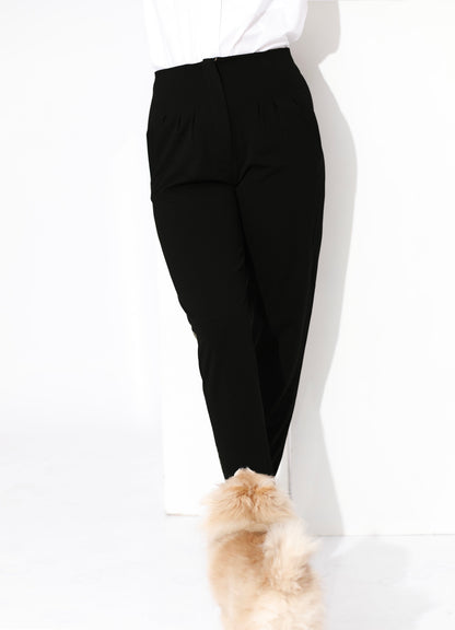 High Waist Trousers - Black