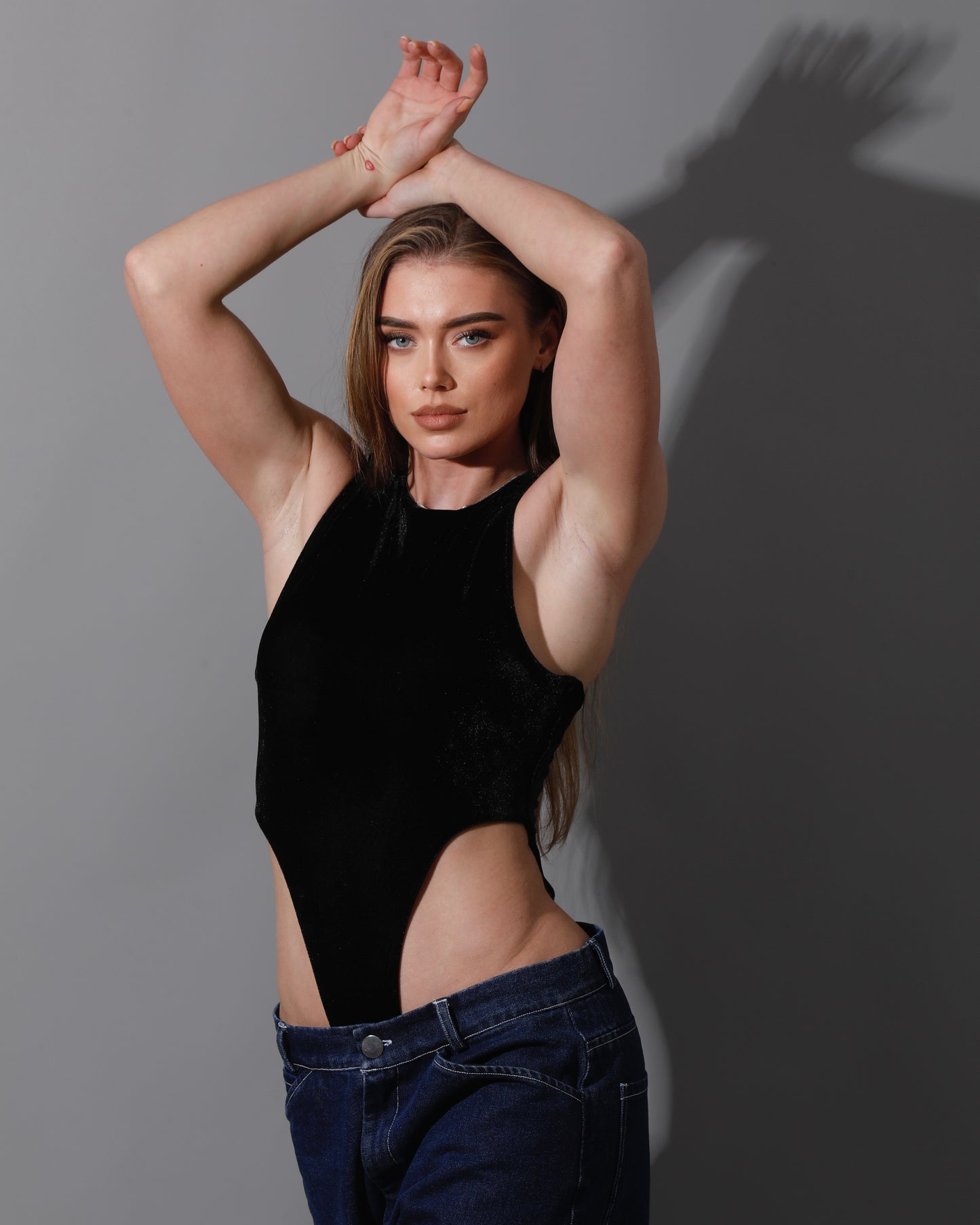 Velvet Body Suit - Black