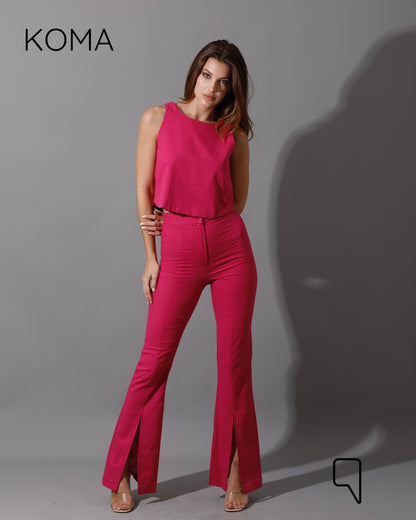 Greta Sleeveless Top - Fuchsia