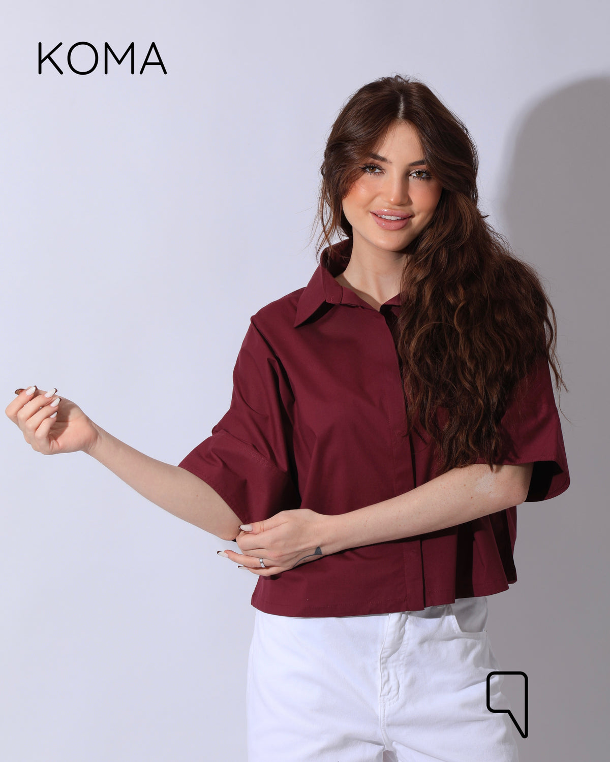 Ashton Poplin Shirt - Maroon