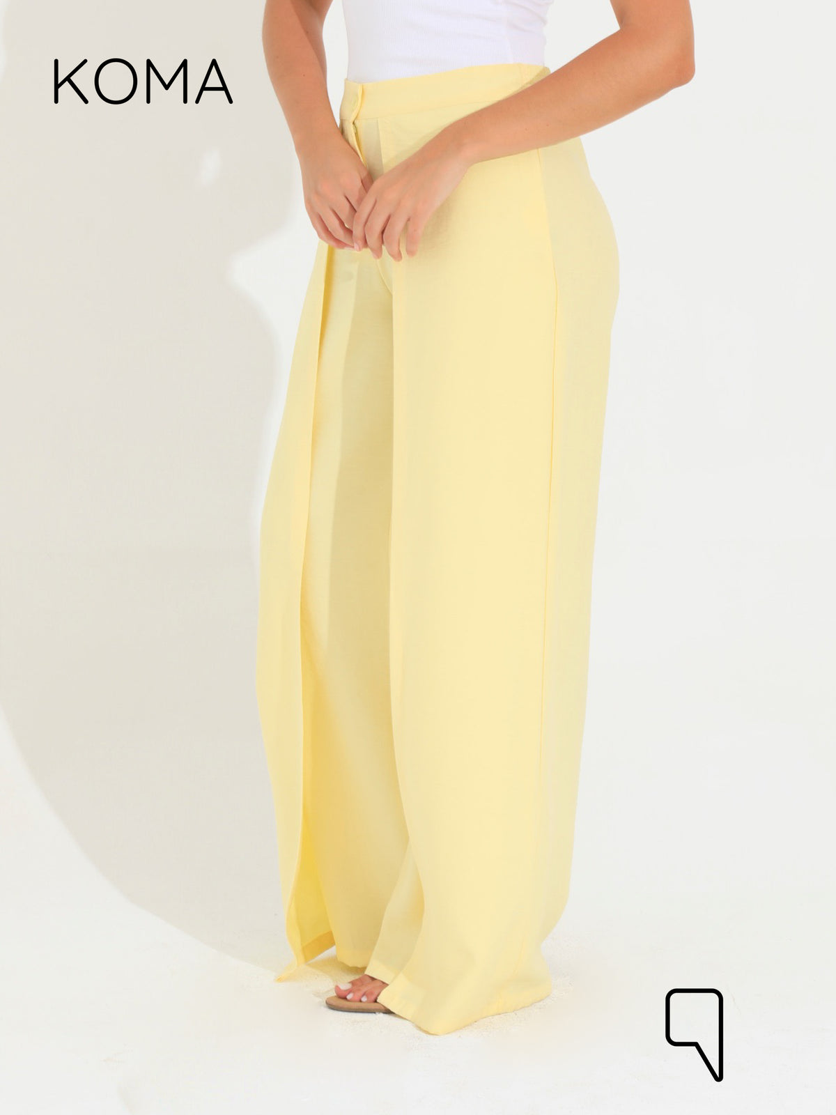 Kendra Double Layer Trousers - Yellow