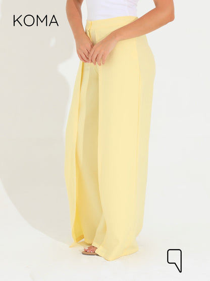 Kendra Double Layer Trousers - Yellow