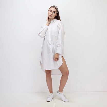 Oversized Shirt Dress - White