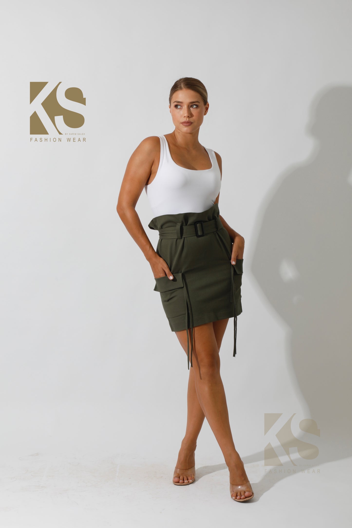 Baggi Short Skirt - Olive