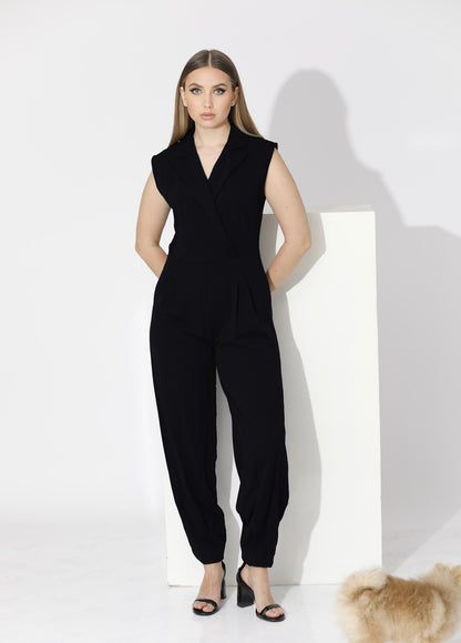 Wrapped Jumpsuit Sleeveless - Black