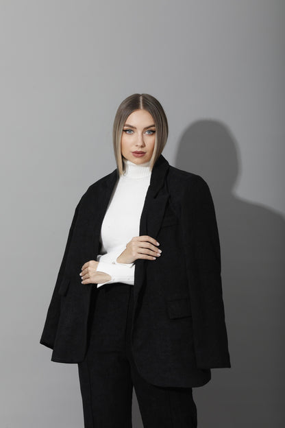 Tailored Oversized Suits - Black Velvet