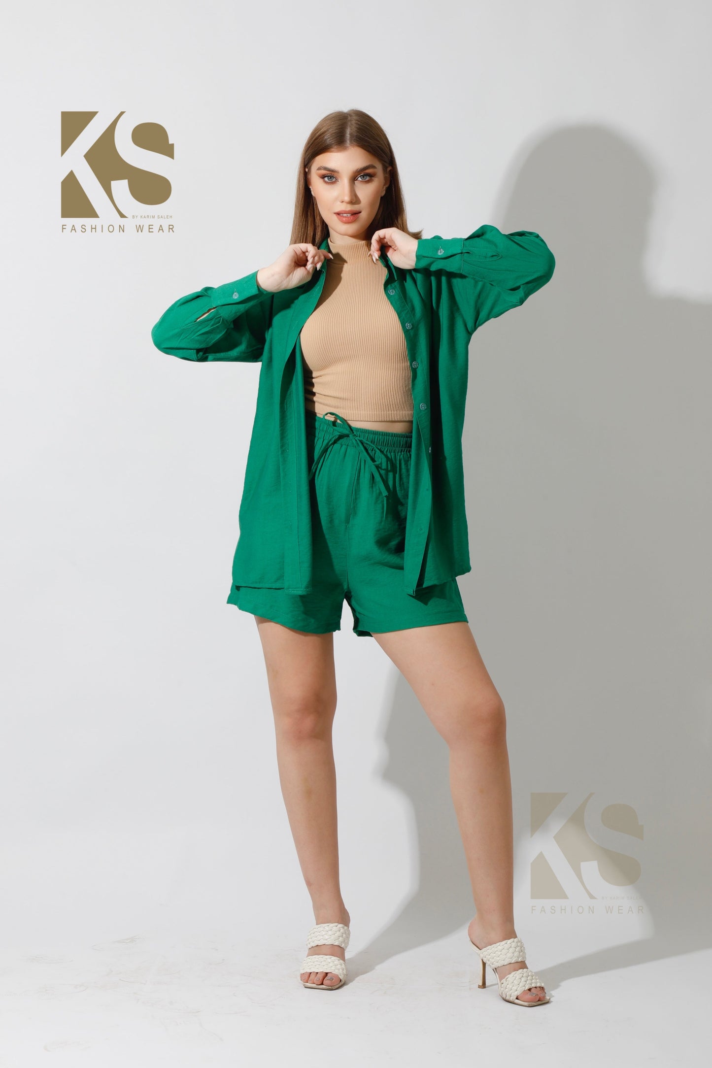 Lose Fit Shorts - Green