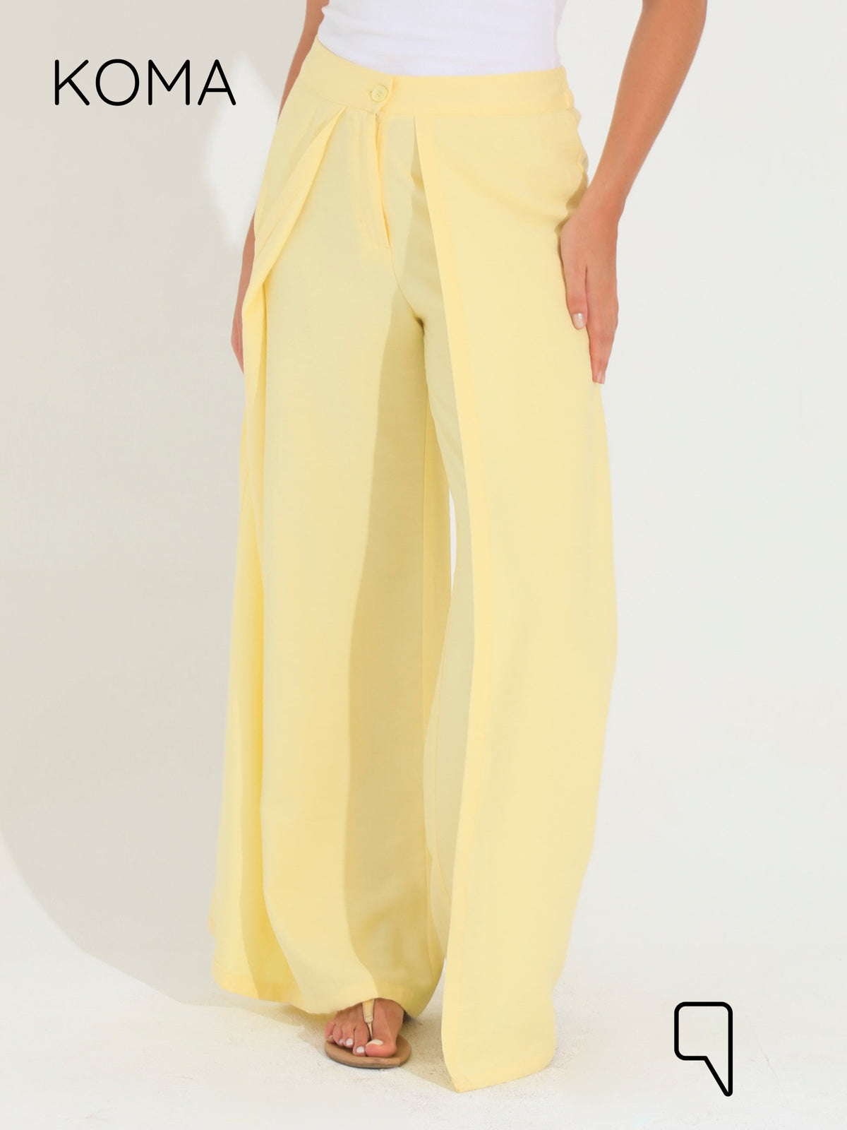 Kendra Double Layer Trousers - Yellow